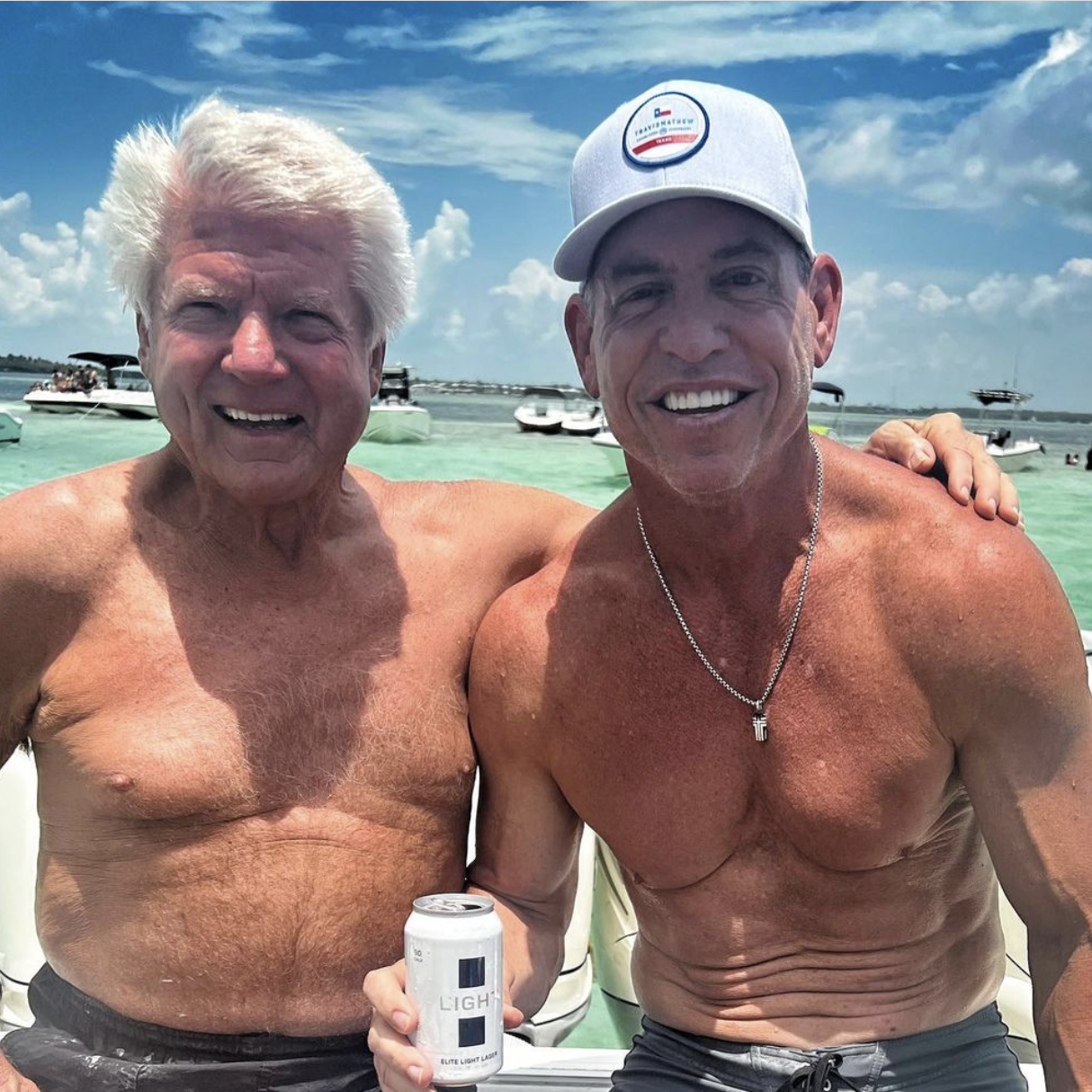 Troy Aikman Looks Jacked at 55 in a New Shirtless Beach Photo