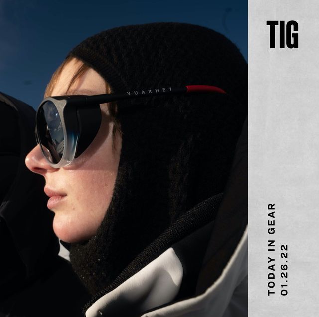 today in gear january 26 two people wearing vuarnet sunglasses on snowy mountain