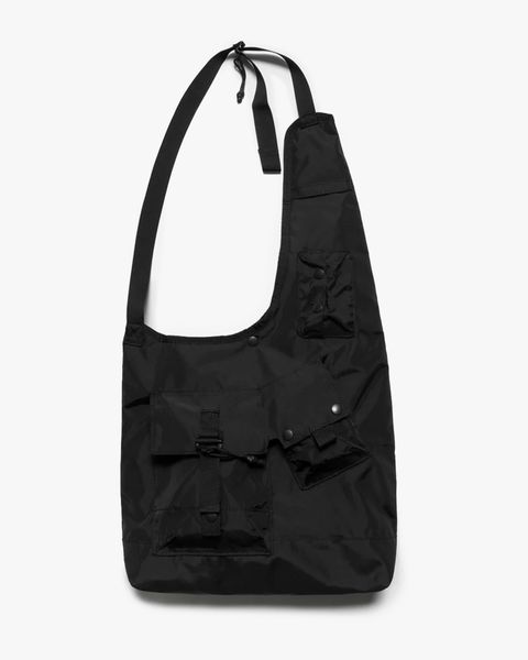 a black maharishi monk sling bag