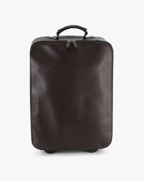 trolley milano leather suitcase
