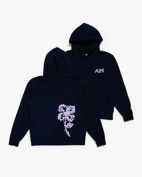 a24 navy dots hoodie