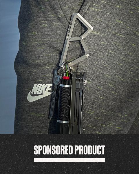 sponsored product kootenay top grade titanium carabiner with handy back clip