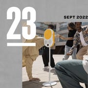 today in gear september 23 2022 a group of people dancing around a polaroid speaker