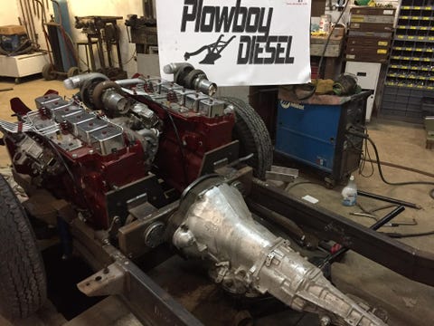 This Old Dodge Truck Is A Twin Engine Sel Burnout Machine Image