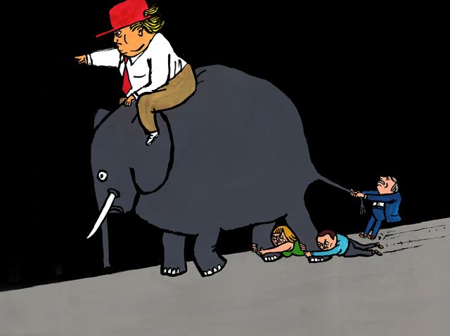 Image result for trump will take down the elite cartoon"