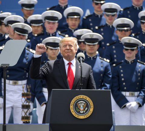 President Trump Delivers Remarks At US Air Force Academy Graduation Ceremony