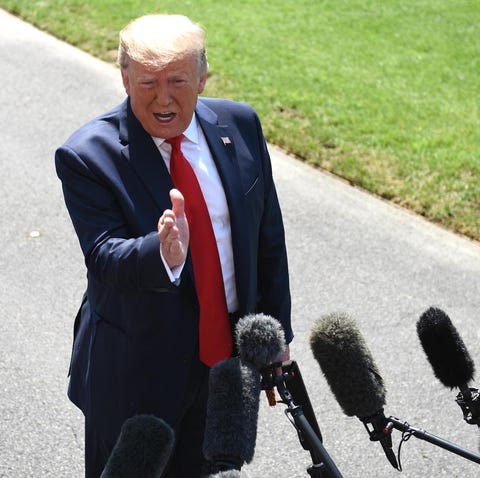 President Trump Departs White House For New Jersey