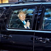 Celebrity Sightings in New York City - March 9, 2021 new york, ny march 09 former us president donald trump leaves trump tower in manhattan on march 9, 2021 in new york city photo by james devaneygc images