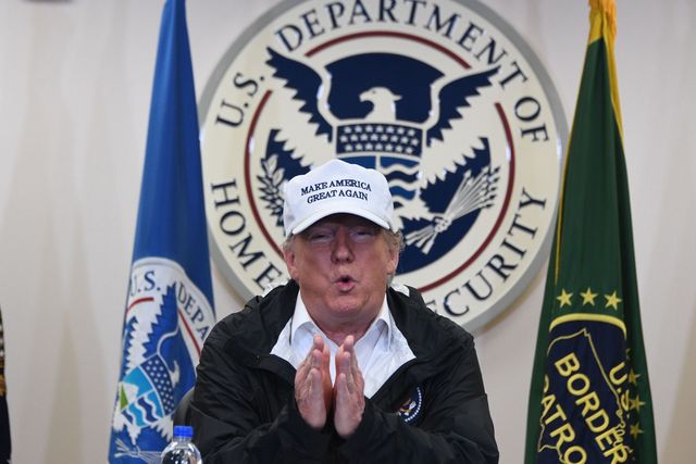 us president donald trump speaks during his visit to us border patrol mcallen station in mcallen, texas, on january 10, 2019   trump travels to the us mexico border as part of his all out offensive to build a wall, a day after he stormed out of negotiations when democratic opponents refused to agree to fund the project in exchange for an end to a painful government shutdown photo by jim watson  afp        photo credit should read jim watsonafp via getty images