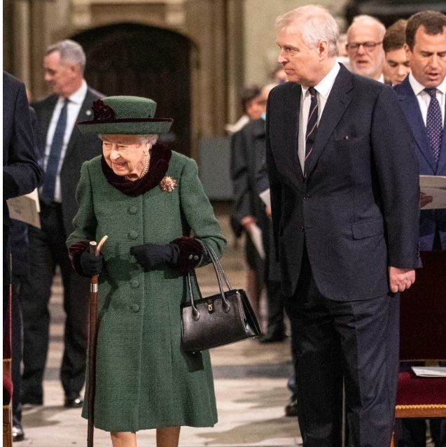 The Queen Is Getting Royal Backlash for Allowing Prince Andrew to Escort Her at Prince Philip's Memorial