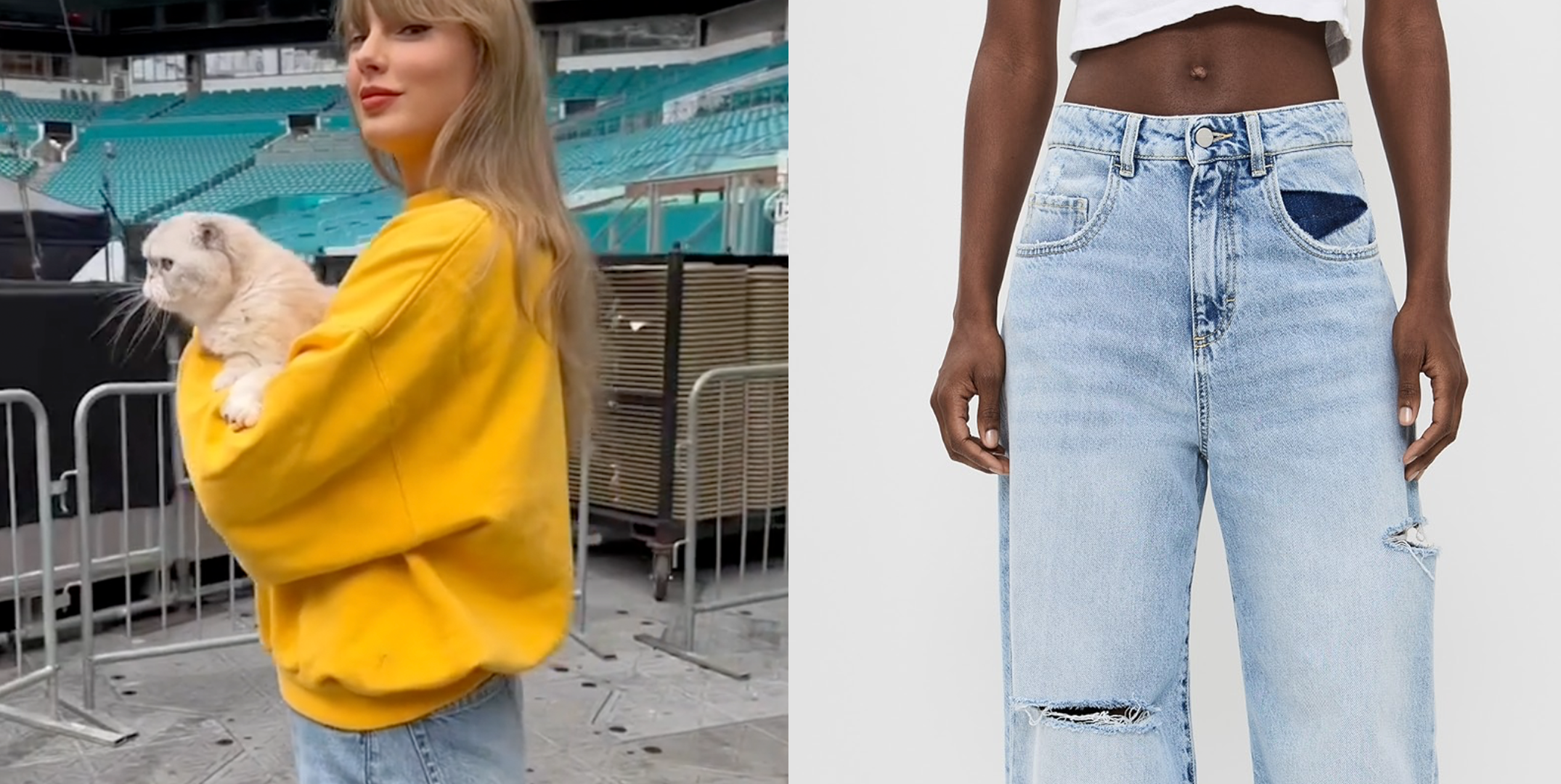 Hello, I Finally I Found the Wide-Leg Jeans Taylor Swift Wore in Miami