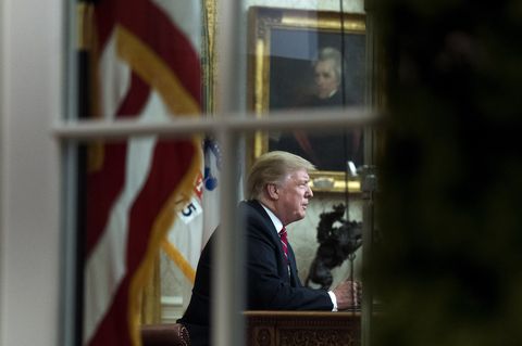 President Trump Addresses The Nation On Border Security From The Oval Office
