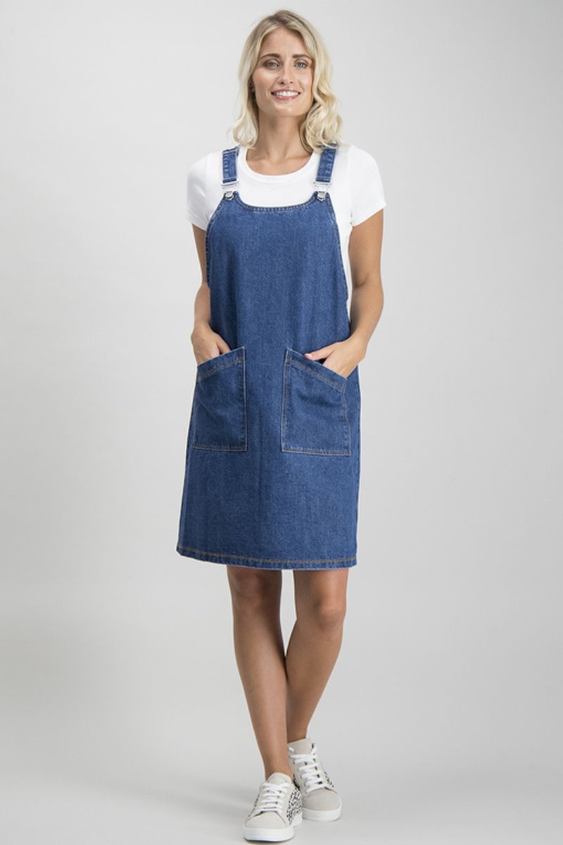 tu denim pinafore dress