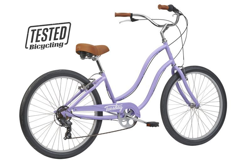 purple beach cruiser bike