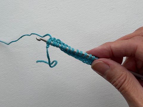 Tunisian crochet fine stitch