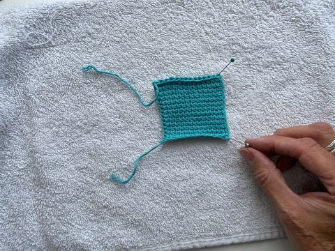 tunisian crochet blocking