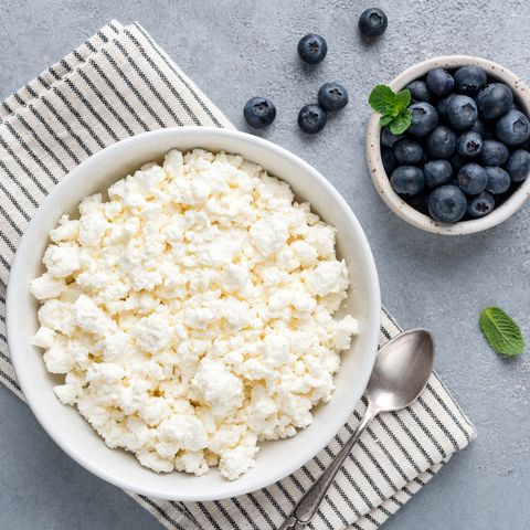 tvorog, cottage cheese or curd cheese