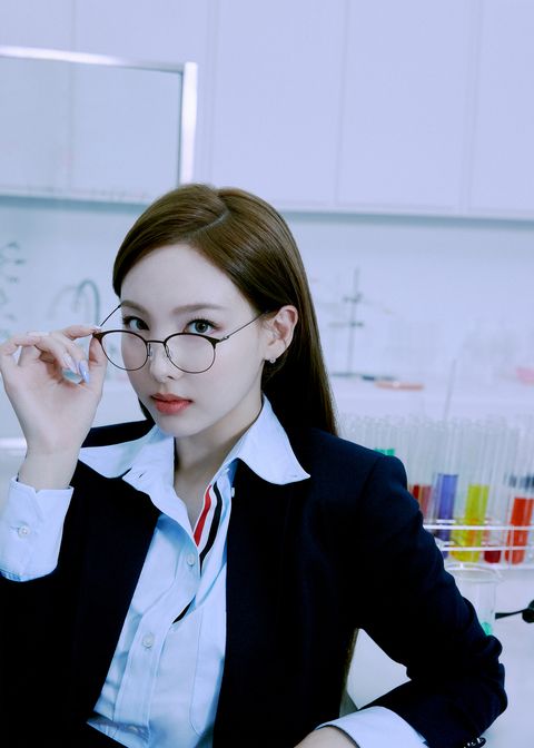 nayeon in the study visual