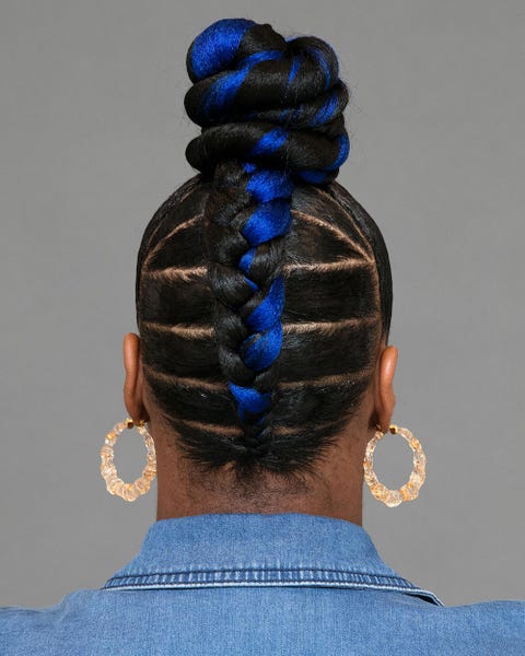 Exactly How To Diy This Twisted Blue Top Knot Exactly How To Diy This Twisted Blue Top Knot