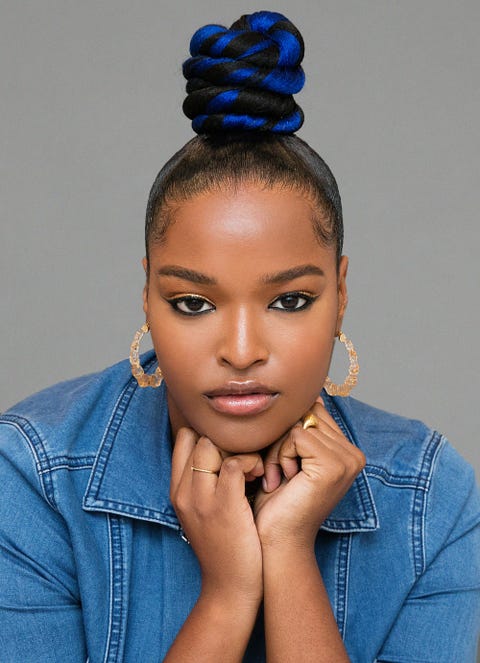 Exactly How To Diy This Twisted Blue Top Knot Exactly How To Diy This Twisted Blue Top Knot