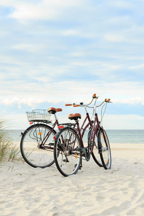 Two bicycles on beach Two bicycles on beach