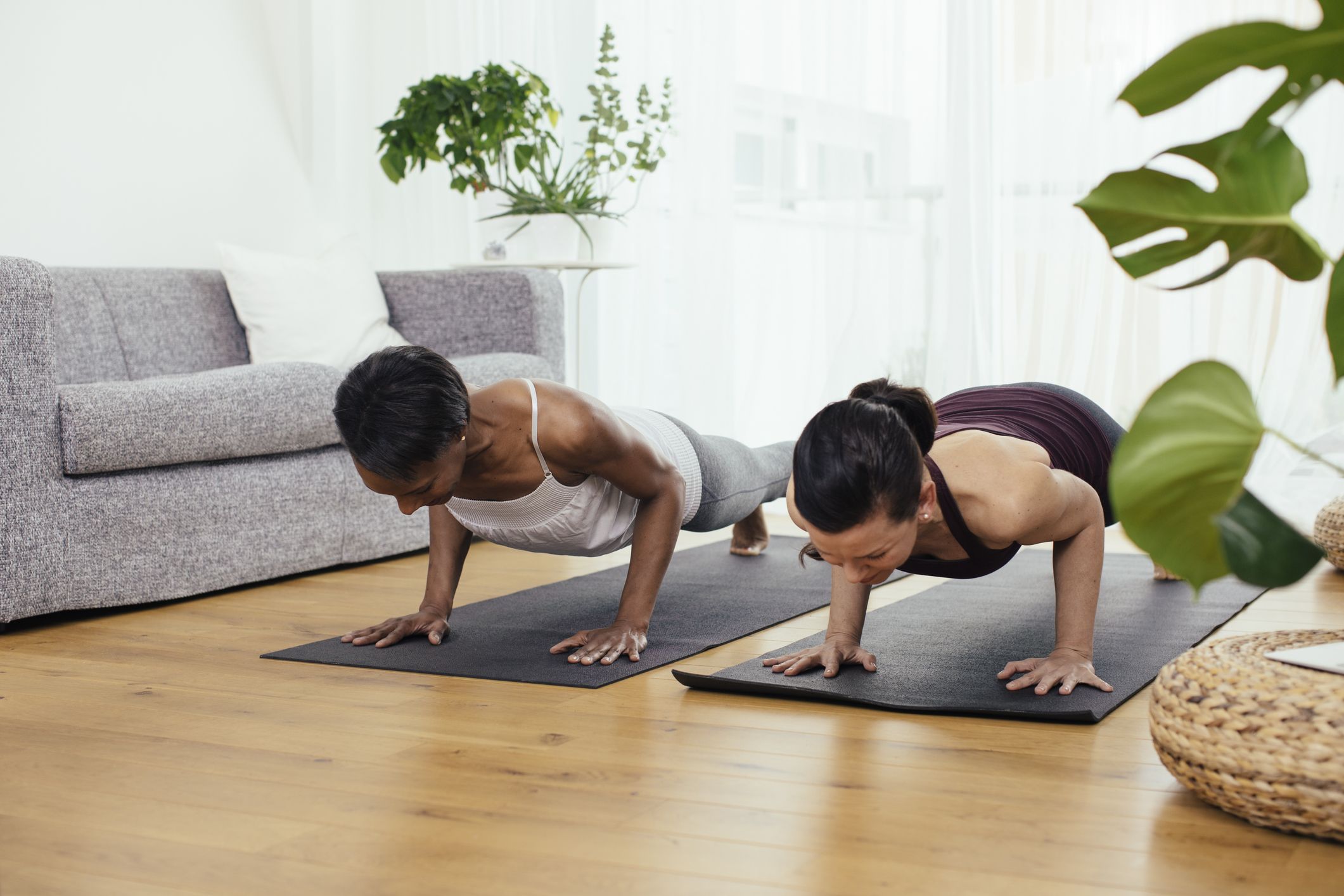 Yoga room filled with lesbian sweat