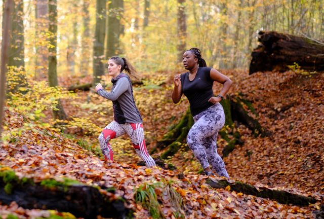 how to start running  women running in forest