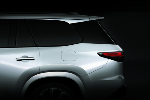 lexus teaser of the rear of new tx crossover