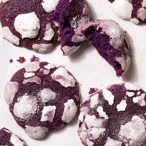 ube purple crumpled cookies