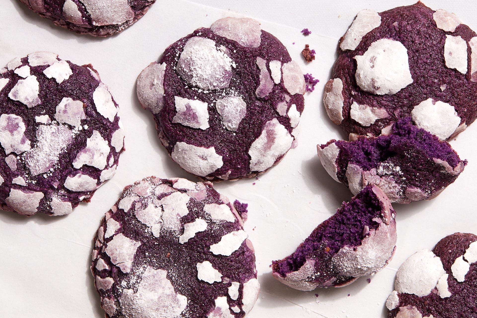 Ube Crinkle Cookies Are Gorgeously Purple