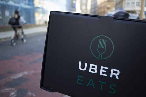 Uber Eats Delivery Bike Box In London