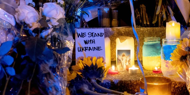 Ukrainian woman confronts the Russian soldier who says he killed her husband