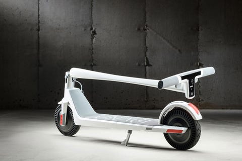 unagi white electric scooter