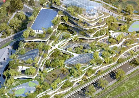 Semaphore, una utopía ecológica, edificio vderde y ciudad del futuro de Vincent Callebaut Architectures