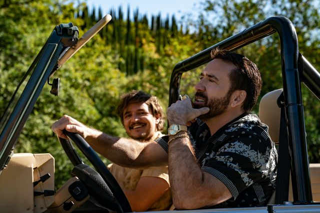 nicolas cage and pedro pascal in the unbearable weight of massive talent