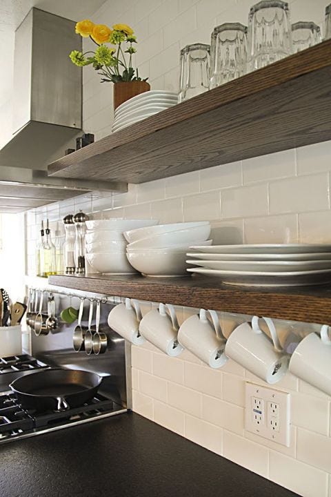 Creative And Clever Space Saving Ideas To Hide Your Clutter Again Use Your Empty Wall Space By Hanging Floating Shelves To Stuff Especially For Kitchen You Can Put Some Decoration Plates And Other