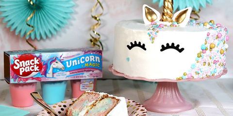 Unicorn pudding from Snack Pack