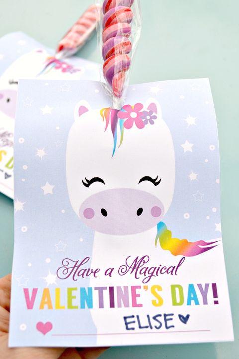 unicorn valentine's day card craft