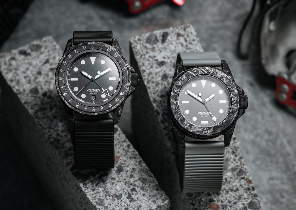 The New Hodinkee Collab Sees Unimatic's First Forged Carbon Watches