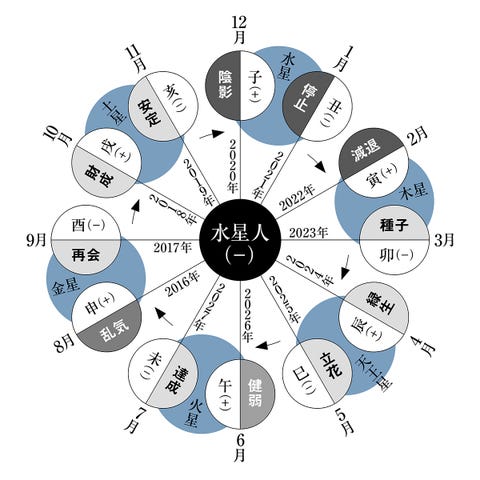 星 マイナス 人 水星 占 六 術