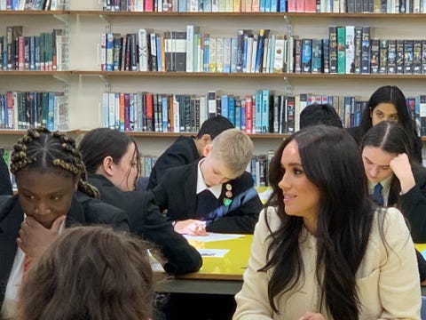 Meghan Markle with students