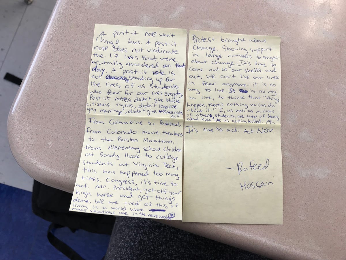 Walkout: School Offers Students 'Feeling' Post-Its After Threatening ...