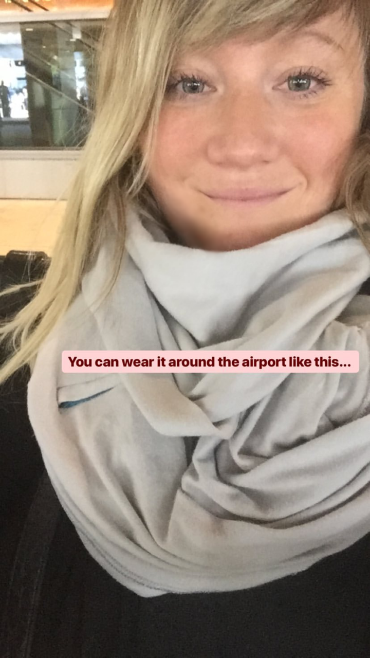 Travel Scarf and Inflatable Neck Pillow 