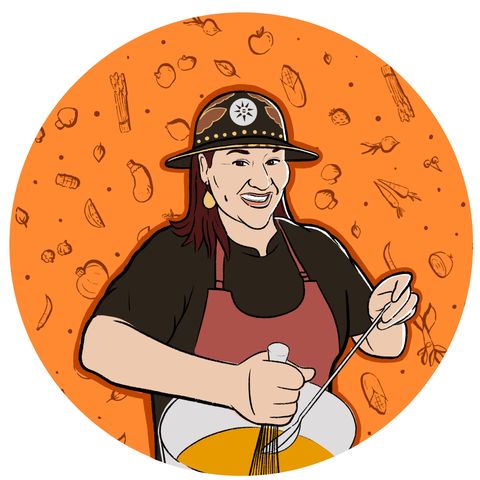 illustration of chef elena terry by ericaprettyeagle