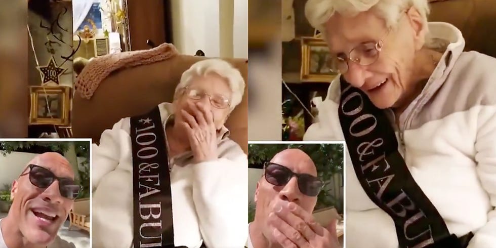 Dwayne Johnson Sings 100-Year-Old Fan