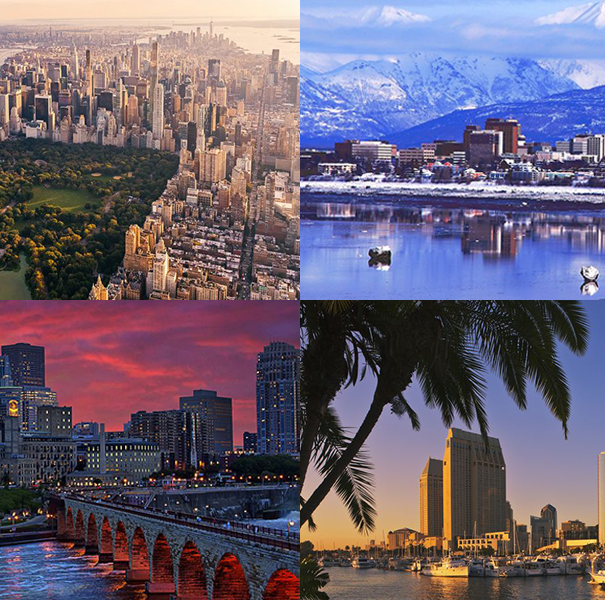 全米人気都市　移住　ニューヨーク　ホノルル　ロサンゼルス　サンフランシスコ　ラスベガス