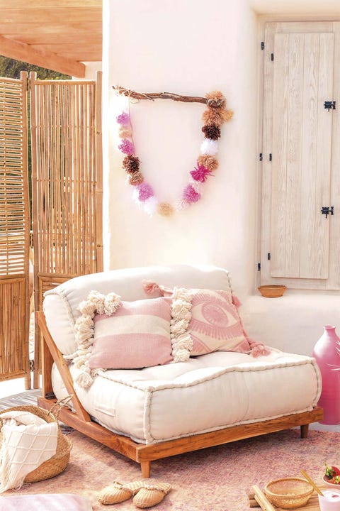 muebles de jardín sillón estilo boho