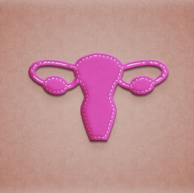 uterus un paper work pink background