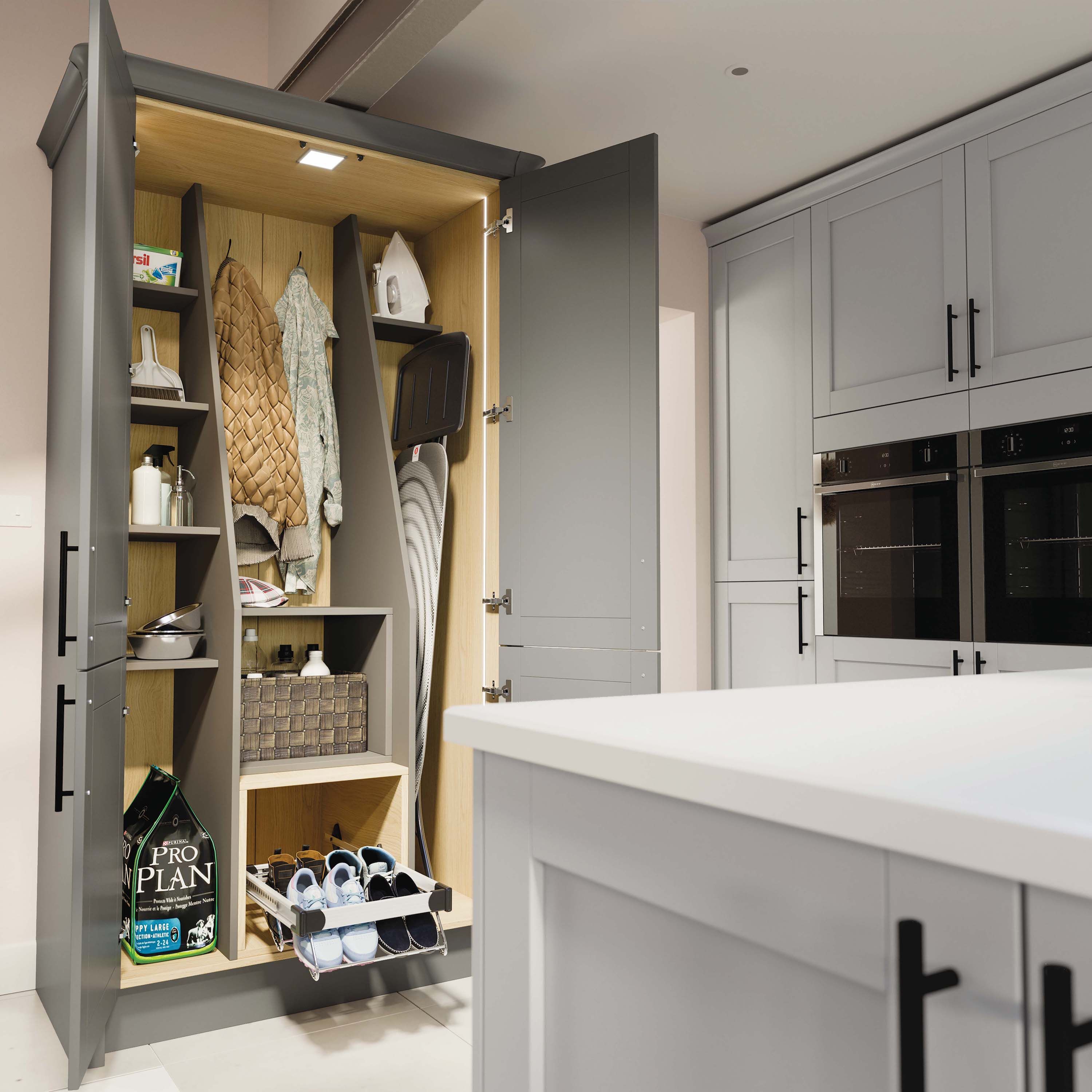laundry room vacuum storage