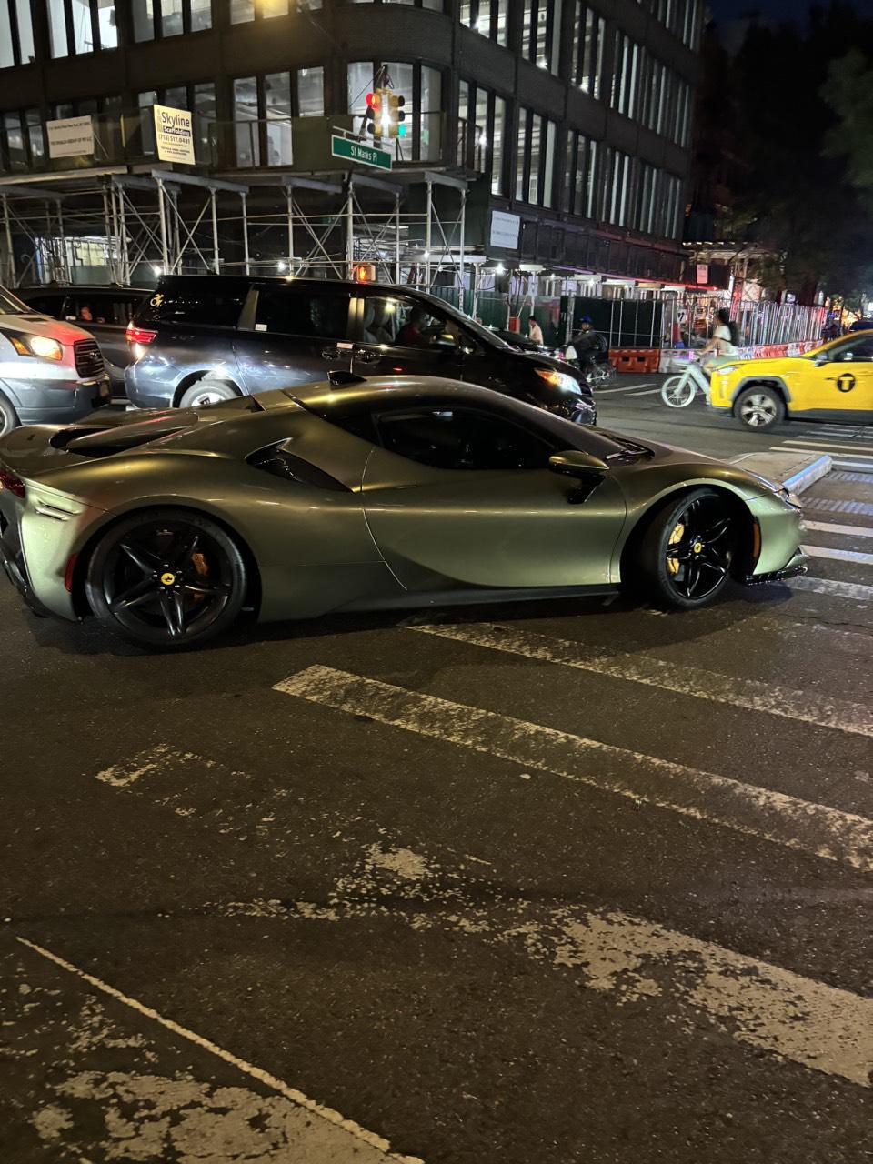 Someone Parked a Ferrari SF90 in the Middle of an NYC Intersection